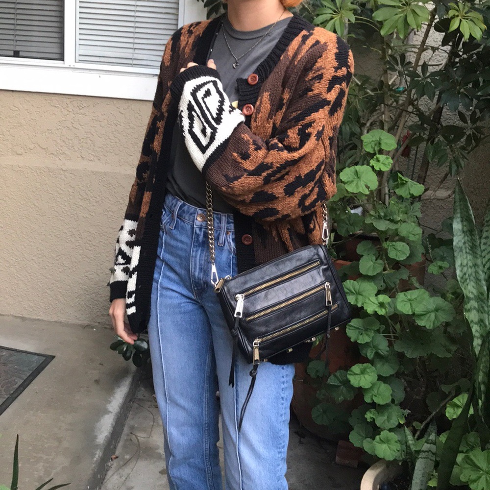 Black Rebecca Minkoff pebbled leather bag